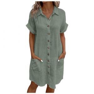 Robe Ete Femme Mi Longue Bustier Tunique sans Manche Bleue Midi Fleurie Boheme Chic Noir Col V Blanche Été Droite D'été Coton De Cérémonie pour Ronde D Pas Cher Grande Taille # (ZJsz, neuf)