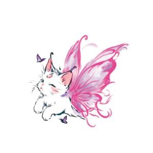 Tatouage Ephemere Tatouages Temporaires 1 Tatouage Ange Papillon Chat Couleur Imperméable Longue Durée Pour Femme, Motif Dessin Animé, Petite Image, Grande Image, Autocollant, Faux Tatouage (ZhouKouShiXinRuiJianSheGongChengYouXianGongSi, neuf)