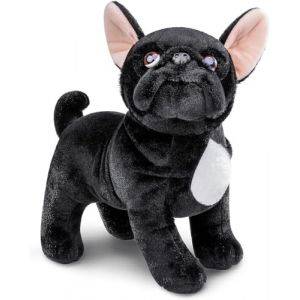 Tiny Heart Peluche Bulldog fran&ccedil;ais 26cm/10 Jouet en Peluche de Bulldog fran&ccedil;ais r&eacute;aliste Bel Animal Cadeaux Mignons et Doux pour Enfants gar&ccedil;ons et Filles &Eacute;ducatif interactif Confortable Chien Blanc (Tiny Heart EU Shop, neuf)