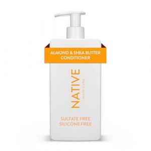Native Apr&egrave;s-shampoing fortifiant femme et homme - Sans silicones ni sulfate - Parfum amande et beurre de karit&eacute; - Pour des cheveux plus forts et avec moins de frisottis - 487 ml (Front Row EU, neuf)