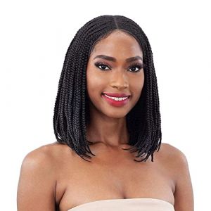 La femme noire tisse la perruque, la tresse de la bo&icirc;te de perruque d&eacute;forme la perruque, la bo&icirc;te de la d&eacute;esse, la tresse de la perruque, la tresse de la bo&icirc;te synth&eacute;tique noire, la perruque Bob (xingduoshipin, neuf)