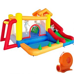 Ballsea Château Gonflable Avec Souffleur, Intérieur/Extérieur Pour Enfants - Meilleurs Cadeaux Pour Fêtes d'Anniversaire (343 x 280 x 203 cm) (HT Inflatable, neuf)