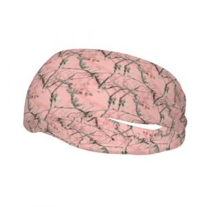 Bandeau de sport &agrave; imprim&eacute; camouflage &agrave; feuilles rouges - Bandeaux de sport polyvalents pour enfants et adultes - Bandeau r&eacute;glable (JUNGTae, neuf)