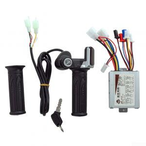 Contrôleur de vélo électrique 24 V-48 V - Moteur brossé - Poignée de contrôle de vitesse - Compatible avec les scooters électriques de 250 W-1000 W (48 V 500 W) (youwort, neuf)
