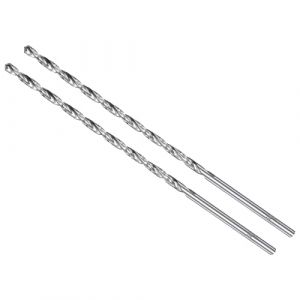 CoCud Extra Long Torsion Foret Mèches, 4mm Foret Diamètre 160mm Longueur, Haute Vitesse Acier Droite Queue Jobbeur Perceuse Mèche-(pour Bois Malleable Fer Aluminium Plastique) 2Pcs (cocud, neuf)
