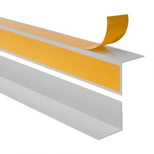 Quest Corni&egrave;re de Protection pour Angle Int&eacute;rieur &ndash; PVC Autocollante &ndash; 15x15mm, 100cm, Gris (QuestProfile, neuf)