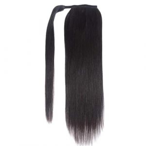 Ponytail Extension Queue De Cheval Humaine Longue Ligne Droite Enveloppe Cheveux Autour L'extension Remy Br&eacute;silien R&eacute;el Pince &Agrave; Ins Postiche Couleur Naturelle Les Femmes(12inches) (jianguohairsss, neuf)