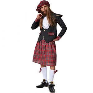 dressforfun 900424 - D&eacute;guisement pour Homme d&rsquo;&eacute;cossais distingu&eacute;, Veste et Kilt avec Bas et Casquette (XL| No. 302083) (TECTAKE FRANCE SAS, neuf)