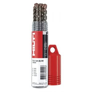 Hilti 2224211 Lot de 6 forets h&eacute;lico&iuml;daux M1 pour TE-C SDS Plus (1x5/12, 2x6/17, 1x8/17, 1x10/17, 1x12/17, accessoires pour perceuse visseuse) (ISD24, neuf)