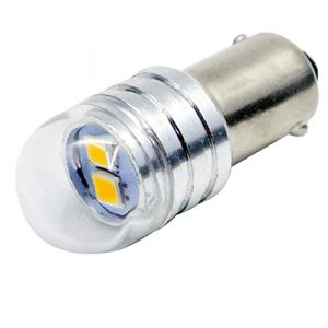 Ruiandsion Lot de 2 ampoules LED BA9S 6 V 12 V BA9 BA9S T4W, 53 57 1895 64111, super lumineuses 3030, 2SMD, Chipset LED, &eacute;clairage int&eacute;rieur, plaque d'immatriculation, carte lumi&egrave;re, blanc chaud (Ruiandsion, neuf)