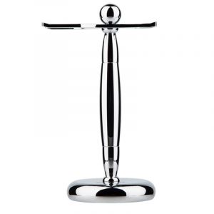Support de rasoir pratique pour homme - Support de blaireau de rasoir tendance en acier inoxydable - 17 cm - Coffret cadeau pour la maison et les voyages (炀炀小店, neuf)