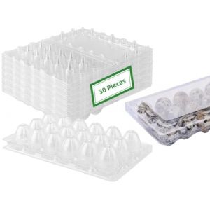 Bo&icirc;Tes &agrave; &oelig;Ufs de Caille,30pcs Bo&icirc;Tes &agrave; &oelig;Ufs de Caille &agrave; Grille,18 Grilles Oeuf de Caille Cartons Bo&icirc;Tes,Bo&icirc;Tes &agrave; &oelig;Ufs de Caille en Plastique,Bo&icirc;Te &agrave; &oelig;Ufs Transparente pour &oelig;Ufs de Caille (chusai, neuf)