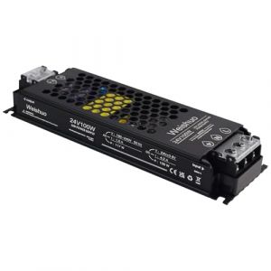 LED Transformateur 24V 100W 4.2A Constante Tension Alimentation LED Ultra-Mince IP20 AC 220V à DC 24 Volts Bande Lumineuse Transformateur de Conducteur Intérieur Basse Tension (hailishangmao, occasion)