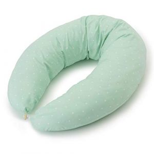 Lumaland Coussin d'allaitement XXL Longueur 190cm, diamètre Max. 37cm | Matériau écologique, Respirant et hypoallergénique | Coussin pour Dormir sur Le côté avec Housse Amovible 100% Coton (DS e-Sales GmbH, neuf)