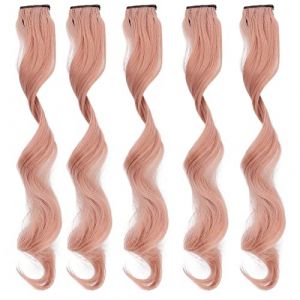 Extensions de cheveux colorées, extensions de cheveux colorées Accessoires ondulés bouclés, arc-en-ciel coiffure pour femmes filles pour les enfants (Lila) (Aoki Asche) (Rosa) (Dargleo, neuf)