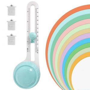 Coupe-cercle Rotatif avec 3 Lames Rempla&ccedil;ables pour Papier,Coupe-Cercle Circulaire R&eacute;glable,Coupe Papier Circulaire Scrapbooking,Circle Cutter Rotatif pour l'art et les Loisirs Cr&eacute;atifs, (havenlyh, neuf)