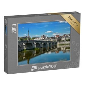puzzleYOU : Puzzle de 2000 pièces « Pont Jacques-Gabriel sur la Loire à Blois, département du Loir-et-Cher en Centre-Val de Loire » (puzzleYOU FR, neuf)
