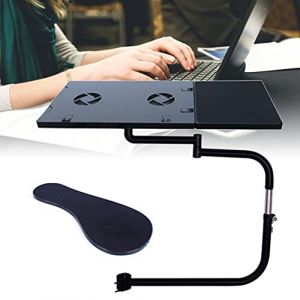 Support de clavier de chaise r&eacute;glable &agrave; 360 &deg; - Support pour clavier d'ordinateur portable - Support pour ordinateur portable - Coude - En acier inoxydable - Inclinable - Avec tapis de souris (pengerhan, neuf)