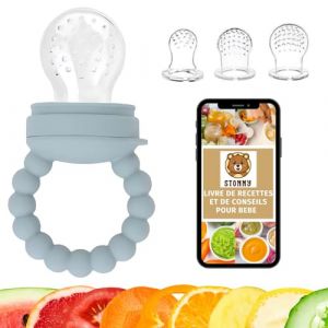 STONNY| Grignoteuse b&eacute;b&eacute; | Anneau dentition int&eacute;gr&eacute; | 3 Tetines 3 tailles [3 > 34 mois] | Sans BPA | Tetine a fruit | Accessoire bebe naissance | Puericulture b&eacute;b&eacute; | Ebook OFFERT | Tetine fruit (Stonny, neuf)