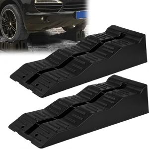 CHSG Lot De 2 Rampes De Nivellement Robustes, Rampe Voiture Levage, Nivellement Camping Car Camion, pour Réparation des Voitures, Le Levage Et La Manutention, Les Rampes De Vidange d'Huile (CHSG, neuf)