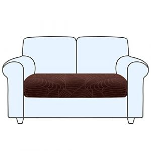 SHUOJIA Housse De Coussin De Canapé, Housse De Coussin Extensible, Housse Coussin D'assise Antidérapant, Housse De Protection pour Meubles Seat for Pets & Kids (Brown,Large-2-Seater) (SHUOJIA, neuf)