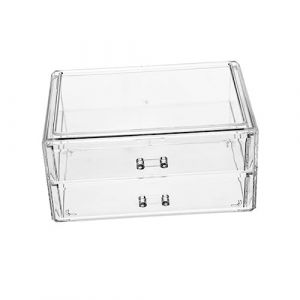 TOVINANNA Boîte Organisateur de maquillage caisses plastique rangement malette rangement plastique comptoir de salle de bain accessoires la commode Porte-maquillage Organisateur cosmétique (Qieiyi, neuf)