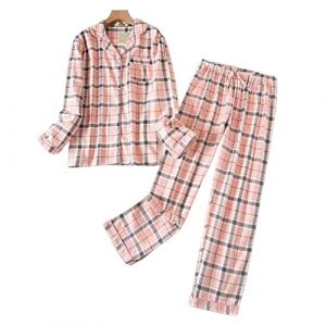 MOGSA Pyjama pour femme - Pyjama grande taille S-XXXL - V&ecirc;tements en flanelle de coton - Tenue d'int&eacute;rieur ensemble - Pyjama d'automne et de printemps - Haut de nuit &agrave; imprim&eacute; &eacute;cossais - 11, S (YUNSHUOSHANGMAO, neuf)