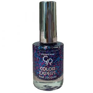 Vernis &agrave; Ongles Paillette Color Expert - 613 Bleu Et Violet - Golden Rose - Vernis &agrave; Ongles - Violet 10,2 Ml (SAGA Cosmetics, neuf)