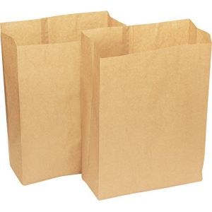 Alina - Sac poubelle à pédale en papier compostable/doublure de boîte alimentaire/sac en papier biodégradable de 25 litres (marron, 50 sacs) (Alina Ltd, neuf)
