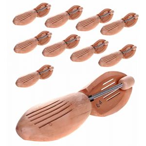 HIMRY® 5 Paires Embauchoirs de Bois Naturel, avec Ressort, Unisexe Premium Chaussures civière à Spirale, Dames/Hommes, Taille 41/42, Taille 41, Taille 42, KXB6001-41 (TuKai, neuf)