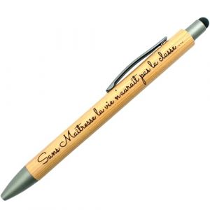 Ernestine - Stylo tactile grav&eacute; ma&icirc;tresse original - cadeau maitresse et ma&icirc;tre &eacute;cole - cadeau scolaire - id&eacute;e cadeaux professeur - stylo institutrice instituteur - cadeaux remerciements maternelle (Ernestine et Castagnou, neuf)