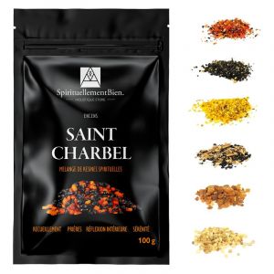 Encens Saint Charbel r&eacute;sine Sacr&eacute; & Authentique en Grain 100 GR pour Fumigation Brule Parfum ou Encensoir Recueillement - Pri&egrave;re - R&eacute;flexion int&eacute;rieure - S&eacute;r&eacute;nit&eacute; - Alternative Encens Baton-Cone (Spirituellement Bien, neuf)