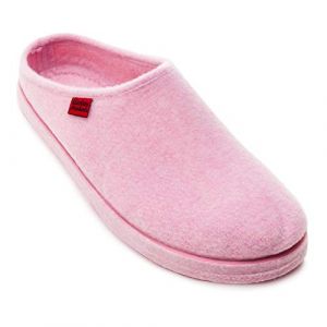 Andr&eacute;s Machado - Chaussons pour homme et femme pour l&acute;hiver - Slippers - AM001 &ndash; Tissu et doublure en feutre &ndash; Pantoufles unisex - Semelle de marche en caoutchouc - Rosa, EU 37 (Andr&eacute;s Machado, neuf)