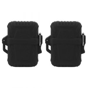 Kuuleyn Lot De 2 Bo&icirc;tes De Rangement pour Briquet, &eacute;tui &agrave; Briquet &agrave; Rabat, &eacute;tui &agrave; Briquet &eacute;tanche pour Ext&eacute;rieur, &eacute;tui &agrave; Briquet &eacute;tanche en Plastique Noir Scell&eacute; pour Briquet De Poche (mieasot, neuf)