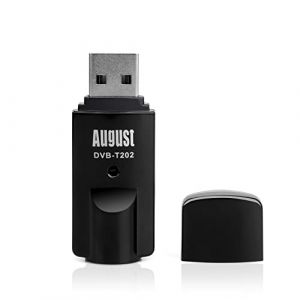 Récepteur TNT USB - August DVB-T202 Décodeur TNT avec Enregistreur et Antenne, Numérique Terrestre Mini Télévision sur PC MPEG4 Compatible France Belgique Ordinateur Windows 10, 8, 7 (Daffodil   FR, neuf)
