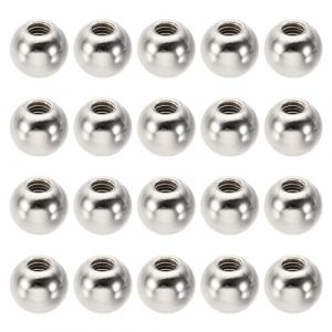 PATIKIL Écrou Borgne M5x0.8mm Sphérique 20 Pcs Cache Boulon Boule en Acier au Carbone pour Trou Borgne, Poignée, Écrou, Décoration pour Meubles, Lampe ou Projet de Bricolage, Argenté (PATIKIL UK, neuf)
