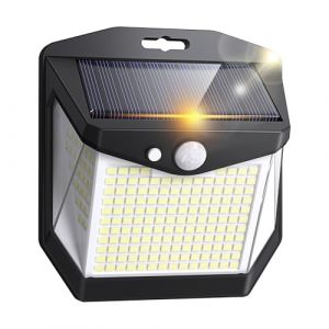 Lampe Solaire Exterieur Mouvement Détecteur: 248 LED Lampe Spot Solaire Extérieur Détecteur de Mouvement 3 Modes Exterieures Jardin Projecteur Solaires 270° Eclairage pour Patio Garage Lot de 1 (LPEU-001, neuf)
