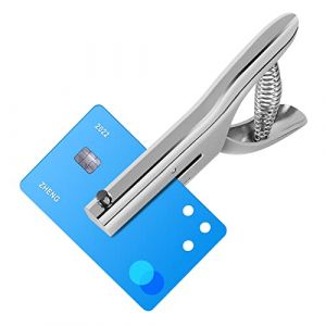 Perforatrice en m&eacute;tal argent&eacute; de 3 mm - Perforatrice &agrave; trous - Perforatrice haute performance - Accessoire de bureau - Perforatrice id&eacute;ale pour les dossiers (ANGSHENG, neuf)