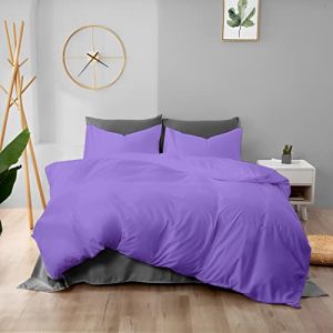 WYFKYMXX Housse de Couette imperm&eacute;able Doux et Confortable Prot&egrave;ge Couette imperm&eacute;able hypoallerg&eacute;nique &eacute;tanche Waterproof Duvet Protector (Violet, 260 x 240 cm) (SAJYSM, neuf)