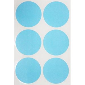 Royal Green Lots de 48 autocollants ronds de 50 mm - Couleurs assorties : rouge, bleu, vert, jaune, violet, orange, marron et rose - Facile &agrave; d&eacute;coller 72-Pack bleu ciel (RoyalGreenMarketEU, neuf)