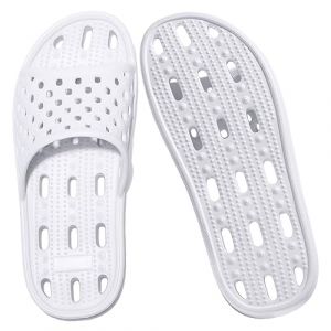 Josaywin Chaussons de Douche Femme Claquette Salle de Bain L&eacute;g&egrave;res Confortables Chaussures de Piscine et Plage Pantoufles de Douche Antid&eacute;Rapantes avec Trou Pour Douche Blanc 40 (iZons Shop, neuf)