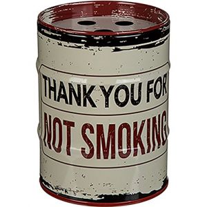Cendrier tempête en métal - Pour l'intérieur et l'extérieur - « Fût d'huile » - Smoking (Thank You for No Smoking) (Concept Network, neuf)