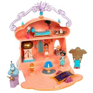 Disney Store Official Coffret Maison d'Aladdin et Jasmine, Once Upon a Story, 14 cm / 6", Comprend Le Palais du Sultan, Abu, Le Génie et sa Lampe, Le Tapis Volant et Plus Encore, à partir de 3 Ans (Disney Store FR, neuf)