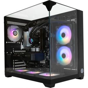 CyberpowerPC Luxe PC Gamer - Intel Core i7-12700KF, AMD Radeon RX 9070 XT 16GB, RAM 32Go, SSD NVMe 1To, 750W 80+ PSU, Wi-FI, Refroidissement Liquide, Windows 11, Trigon RGB (CyberPowerPC UK, neuf)
