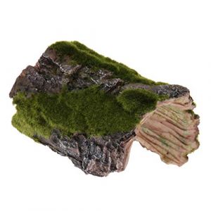 B Baosity Grotte de Reptile Cachette Caverne Terrarium Reptile Vivarium Tortoise Geck Arbre écorce Naturel 8,5x10x6,5cm (amagogouk, neuf)
