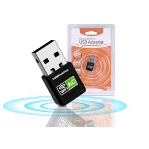 Cl&eacute; USB WiFi adaptateur double bande 2,4 G/5 GHz AC 600 Mbps, antenne r&eacute;cepteur WiFi pour PC fixe, portable, tablette - Realtek Chipset - 802.11ac (5G) (mua&mua, neuf)