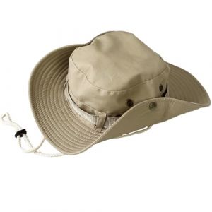 Taeku Chapeau Boonie Homme Femme Anti UV Protection Solaire à Bord Large Chapeau pour Extérieur Safari Chapeau de Soleil pour Randonnée, Clair, Taille Unique (Taeku SE, neuf)