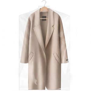 SmileLucky lot de 100 housses à suspendre transparentes en plastique pour vêtements, 60 × 140 cm, protection anti-poussière et anti-mites pour costumes, robes longues, chemises et vestes (SmileLuckyCom, neuf)