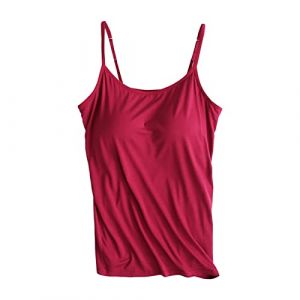 G&eacute;n&eacute;rique Femmes D'&eacute;t&eacute; D&eacute;bardeur Debardeur Avec Soutien Gorge Integre D&eacute;bardeurs Femme Blanc Lavable En Machine Sport Haut Int&eacute;gr&eacute; Confortable Pour Sortie Shopping D&eacute;contract&eacute;e Tank Tops Top (Clumanbbl, neuf)