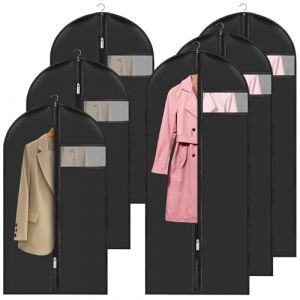 Housses de Vêtements Lot de 6, 2 Tailles : 60x140 cm / 60x100 cm, Anti-Poussière, Imperméables avec Zip, Housse de Protection pour Vêtements, Housse de Rangement pour Vêtements à Suspendre (DIANA ASCENZI S.R.L., neuf)